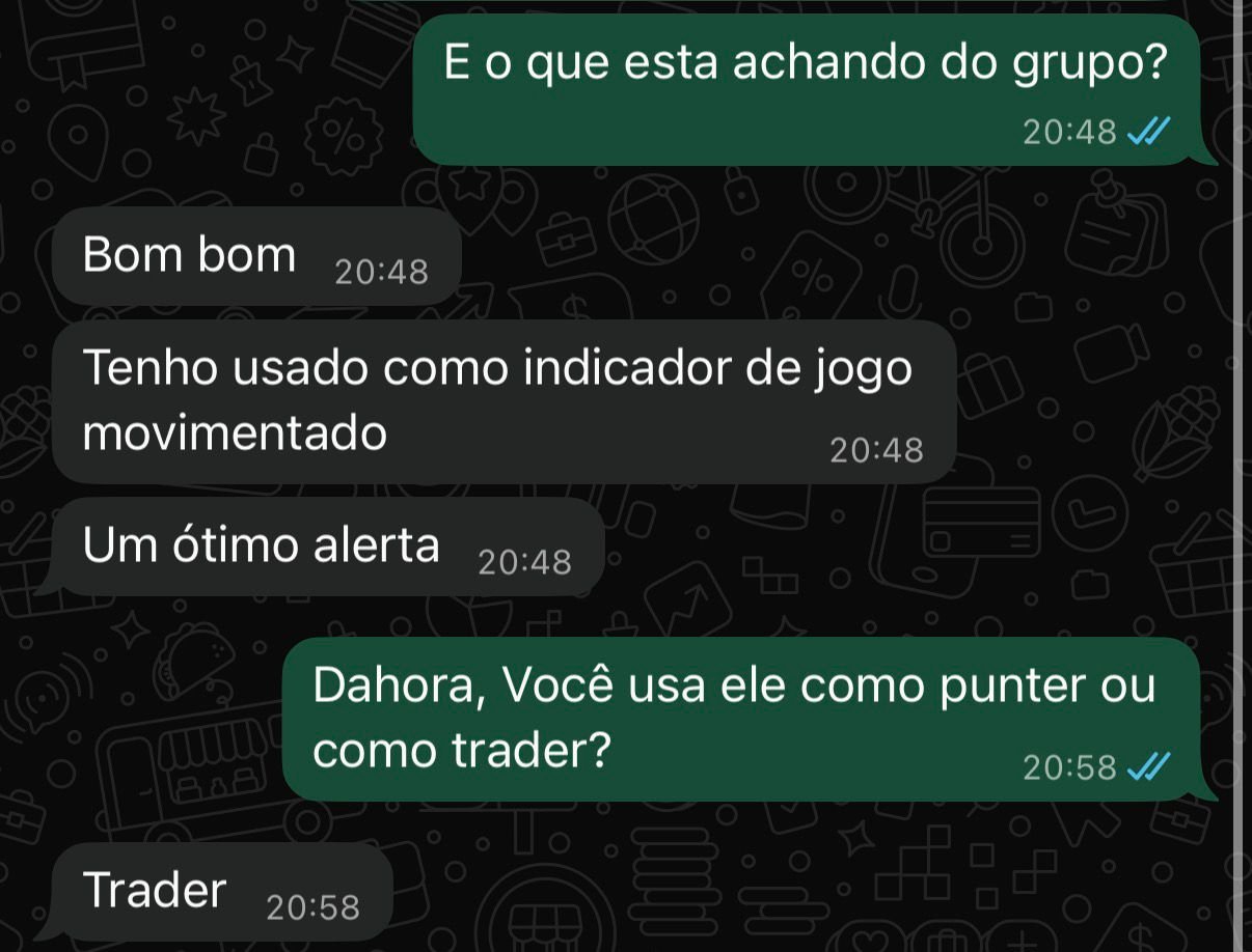 Aluno perguntando sobre um bot usado como indicador de jogo movimentado